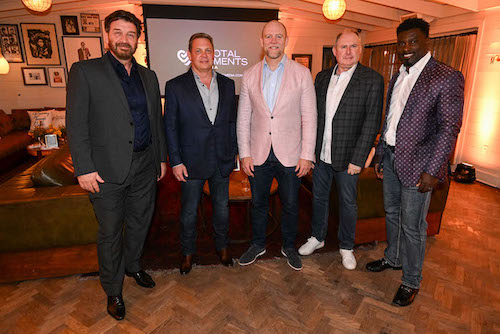 l-r Nick Knowles, Robert Morgan, Mike Tindall, Paul Woolnough and Freddie Scott